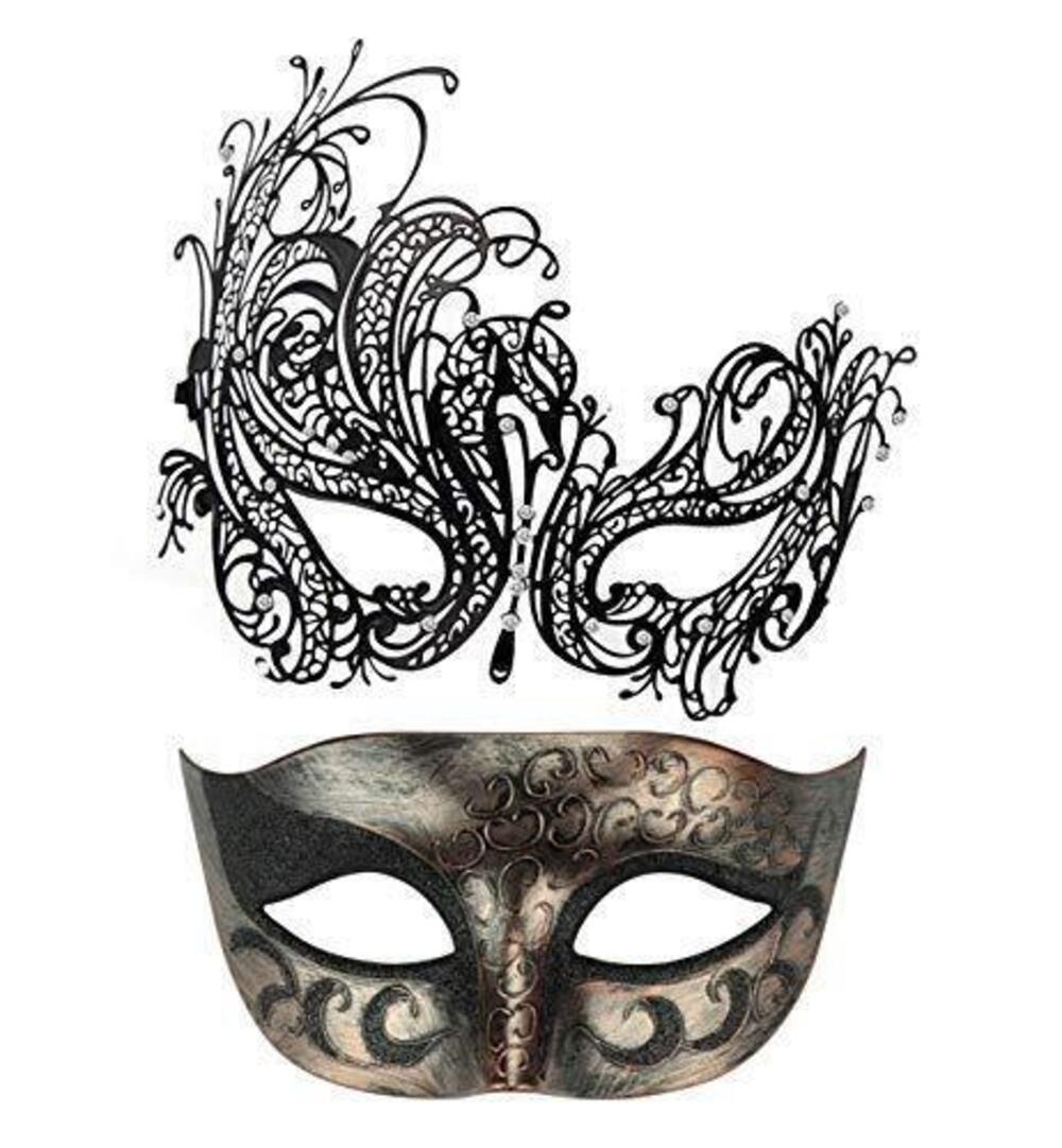 1112 Couple Masquerade Mask Metal Masks Venetian Party Mask Halloween